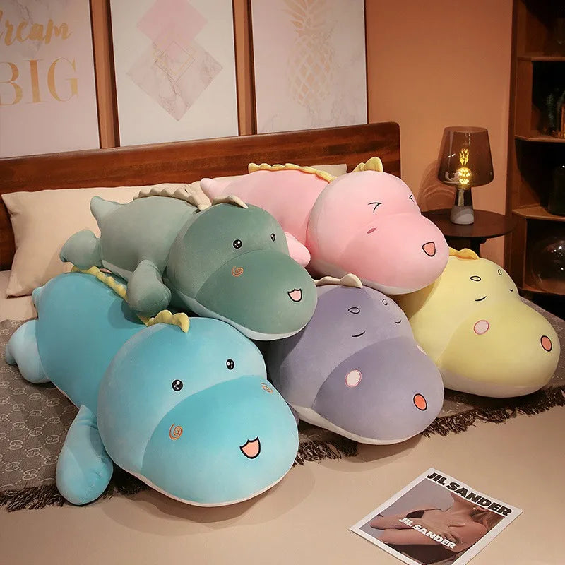 Oversized Dinosaur Plush Body Pillow Colors