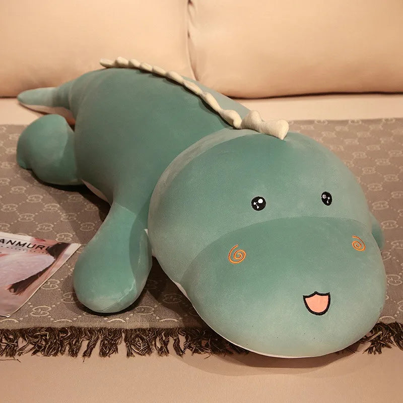 Oversized Dinosaur Plushie Body Pillow Green plush toy