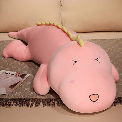 Oversized Dinosaur Plushie Body Pillow Pink soft toy