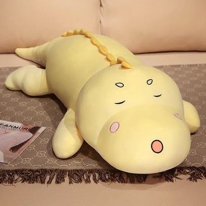 Oversized Dinosaur Plushie Body Pillow Yellow stuffed animal toy