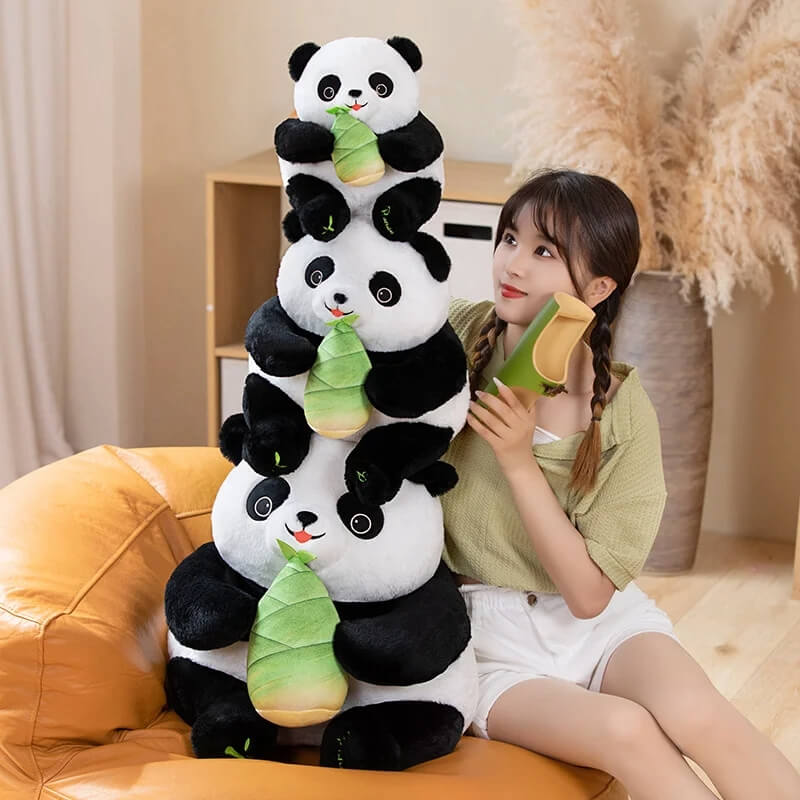 Panda Bamboo Delight plushie size chart