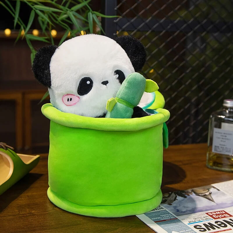 Panda Hideaway Plushie stuffed animal bamboo