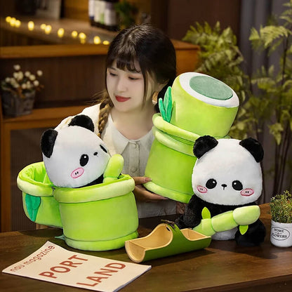 Panda Hideaway Plushie size reference