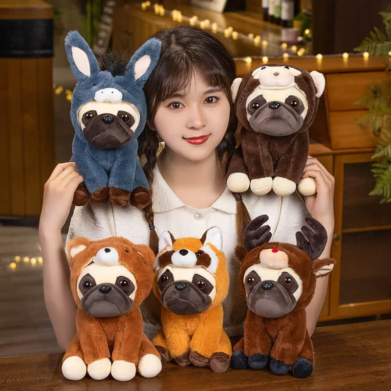 Pawfect Disguise Plush pug dog plushies stuffed animal size