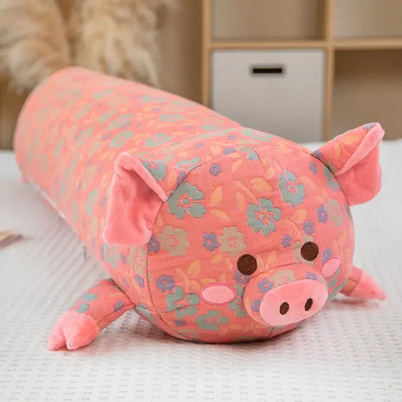 Piggy Paradise Floral Dream Pillow plushie pink