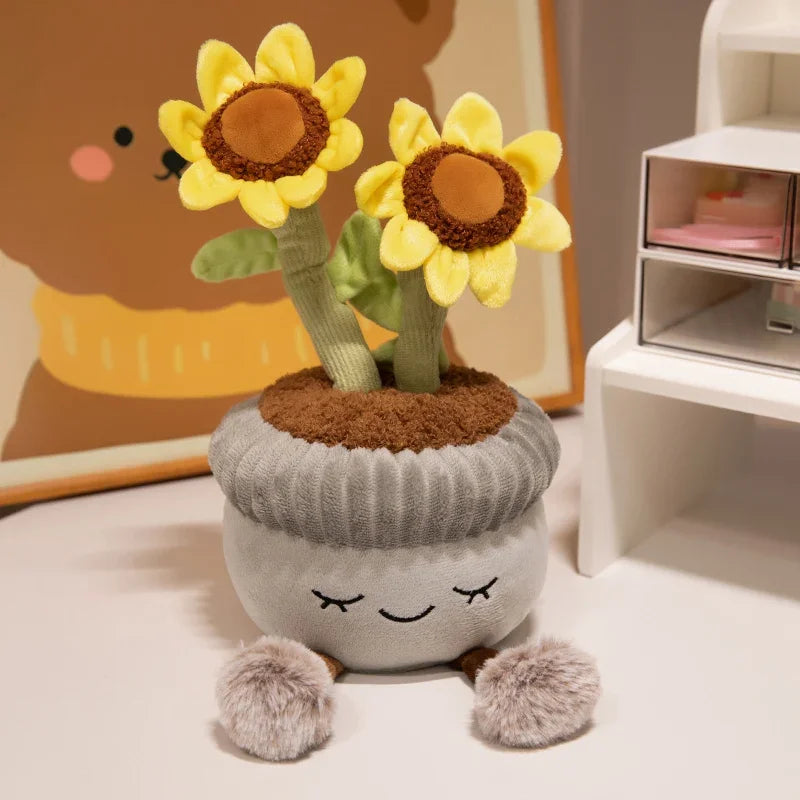 Plush Potted Garden Series Sunflower Kawaii Plushie