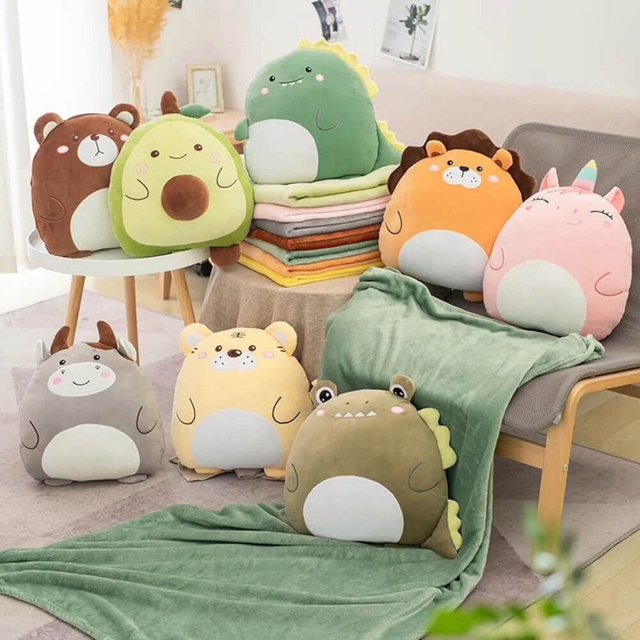 Plushie Pal Pillow and Blanket Set group view