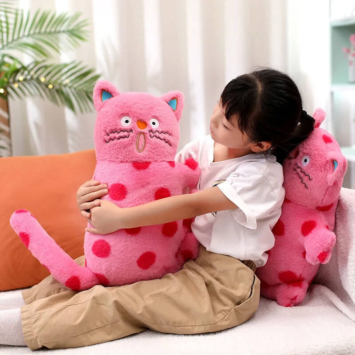 Polka Paws Plush Kawaii PolkaDotted Cat