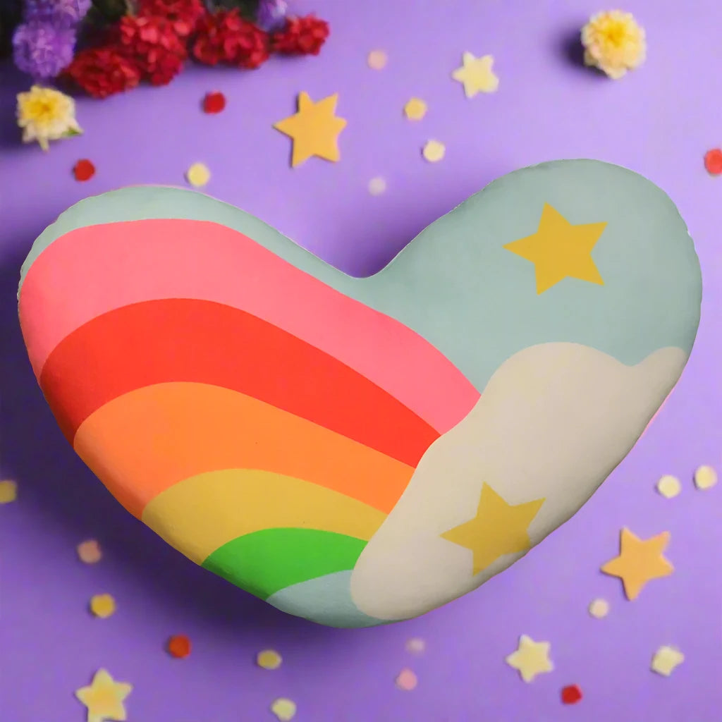 Rainbow Pillow Plush Star Style