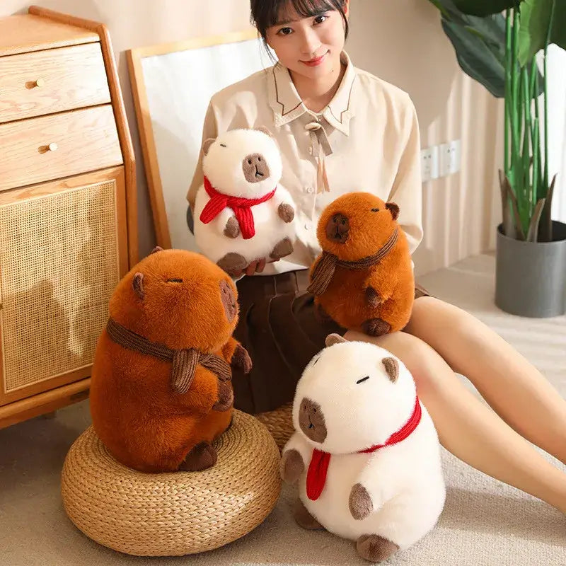 Scarf Wearing Capybara plushie color and sizes