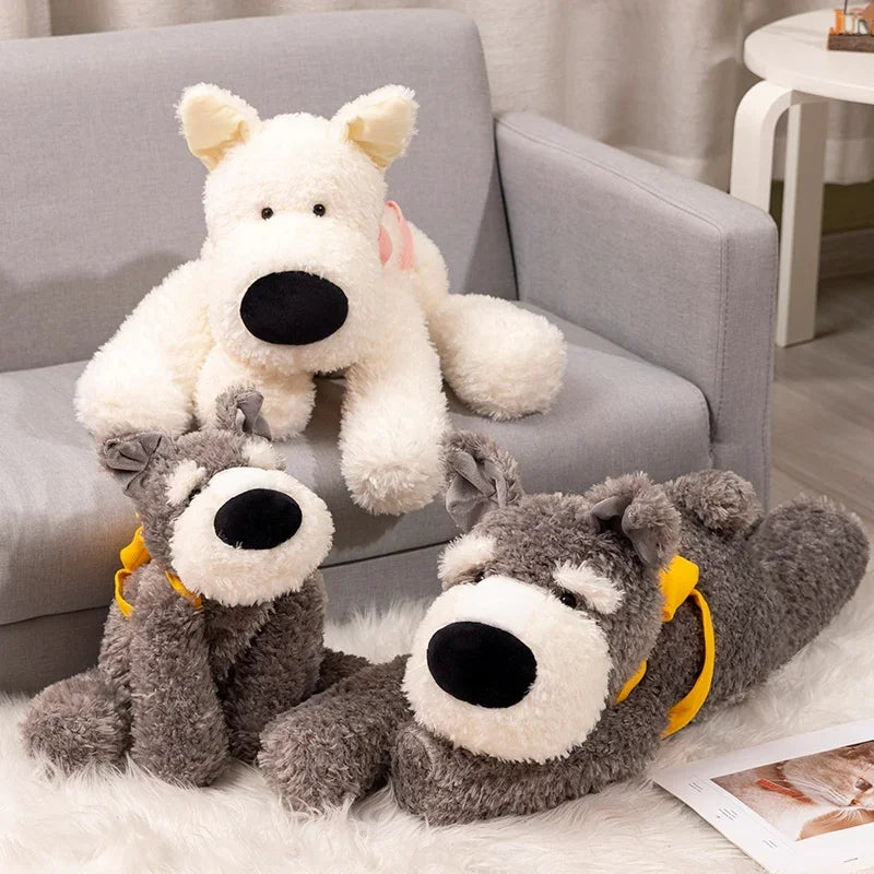 Schnauzer Plushie White and Gray