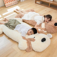 Snuggle Spot: Oversized Dog Pillow kawaii plushie laying on floor