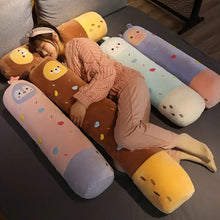 Snuggle Squad Long Plushie Pillow Kawaii Bear, Pig, Penguin, Rabbit Stuffed Animal
