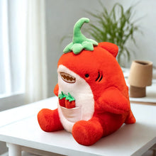 Spicy Pepper Shark Plushie Side View stuffed animal
