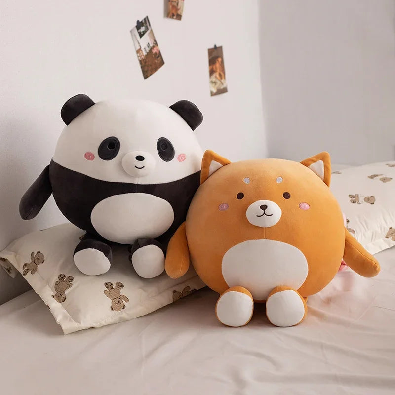 Squishy Critter Cuddles Kawaii Panda and Dog Plushie