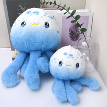 Squishy Jellyfish Plushie Blue Color, Size Chart