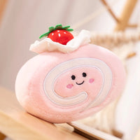 Strawberry Dream Roll Plushie Pink