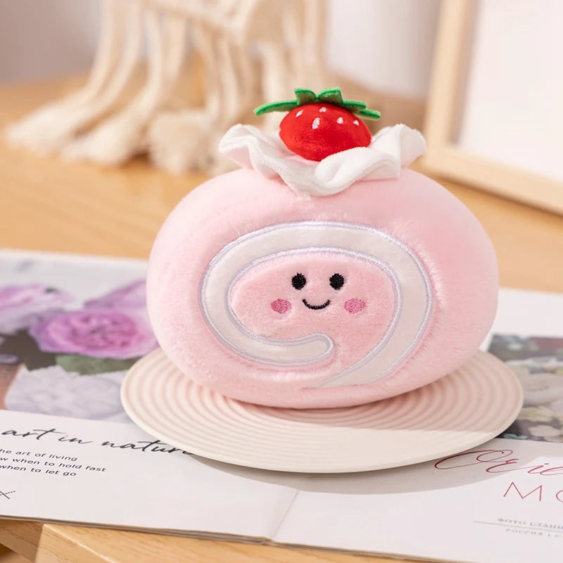 Strawberry Dream Roll Plushie Pink