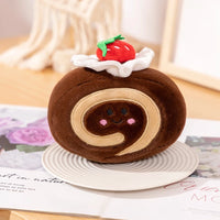 Strawberry Dream Roll Plushie Brown