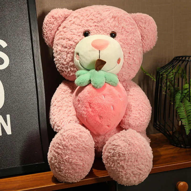 Strawberry Teddy Bear Pink Kawaii Plushie