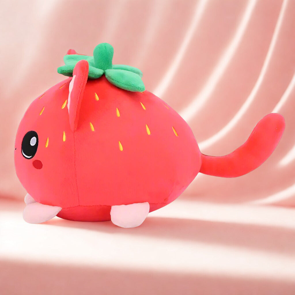 Strawberry Purrfection Plushie Side View