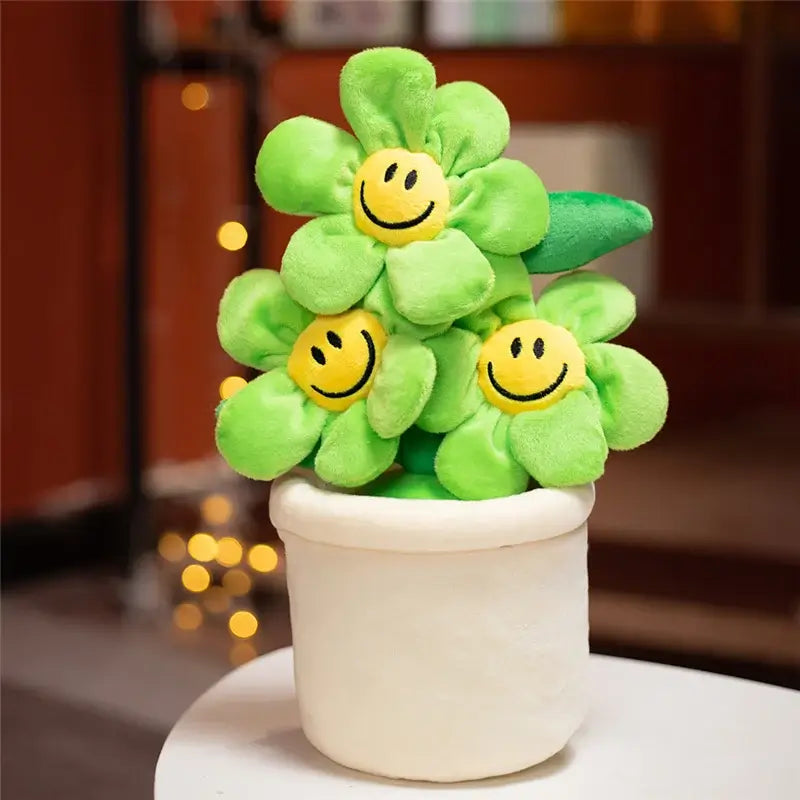 Sunshine Bloom Daisy Kawaii Plushie Green