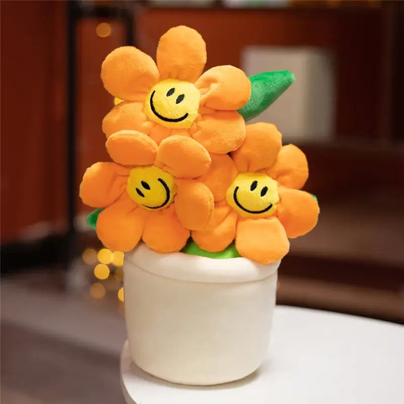 Sunshine Bloom Daisy Kawaii Plushie Orange