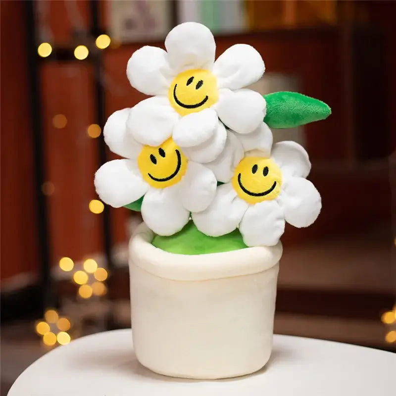 Sunshine Bloom Daisy Kawaii Plushie White