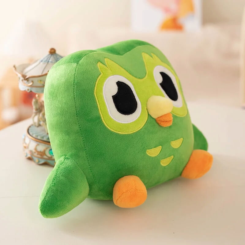 Twinkle Hoots Plushie Green Owl Side View