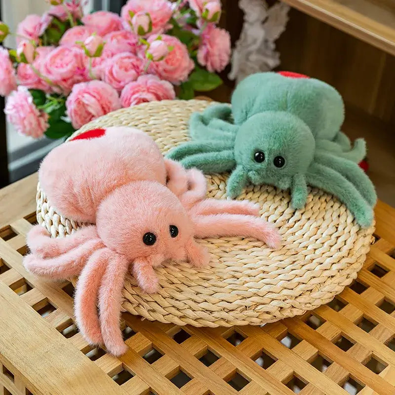 Weave of Wonder Spider Stuffed Animal Pink and Green Colors