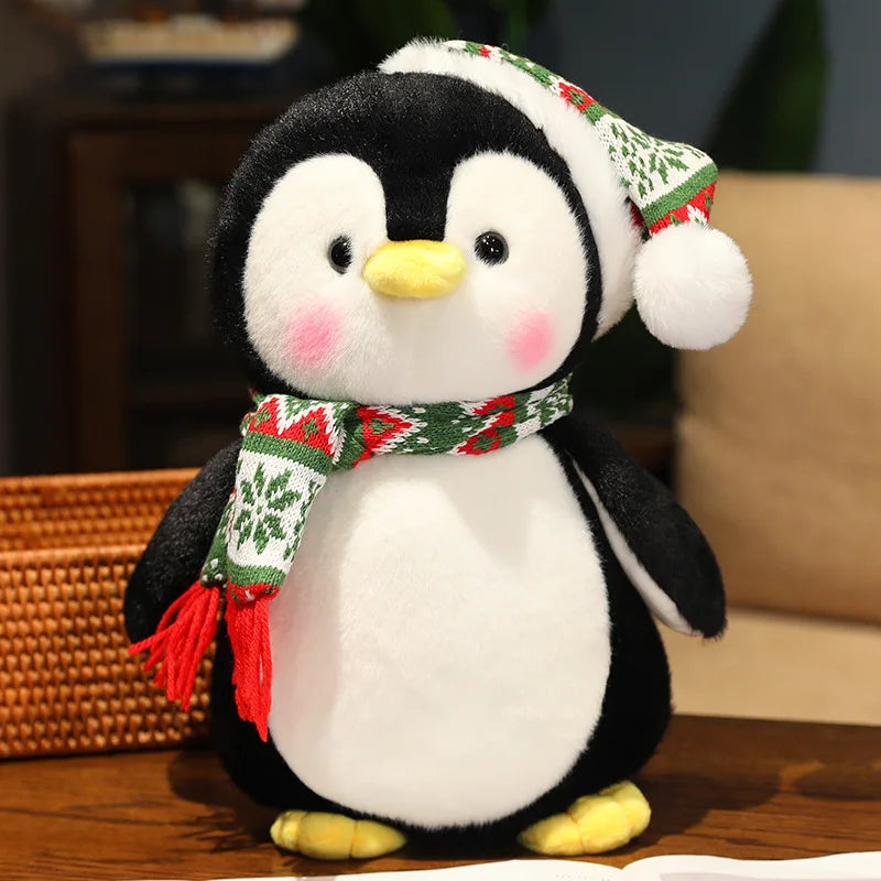 Winter Wonderland Kawaii Penguin Plush Green Stuffed Animal