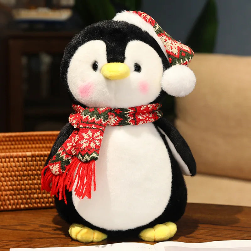 Winter Wonderland Kawaii Penguin Plush Red Stuffed Animal