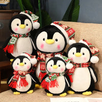 Winter Wonderland Kawaii Penguin Plush Colors Red and Green