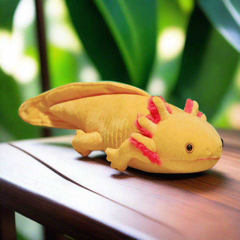 Yellow salamander plushie