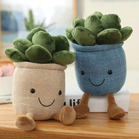 Succulent Plushie set of 2 white and blue color