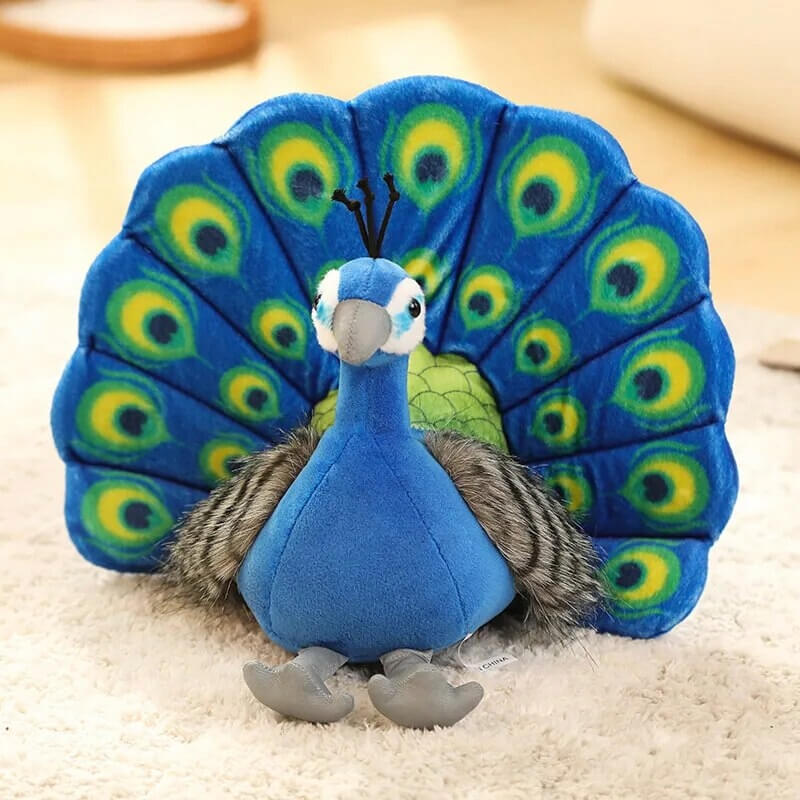 Paradise Peacock Plushie blue