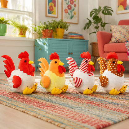 Cock-a-Doodle Companion rooster plushie color collection