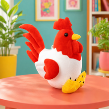 Ruby Rooster red and white Cock-a-Doodle Companion plushie