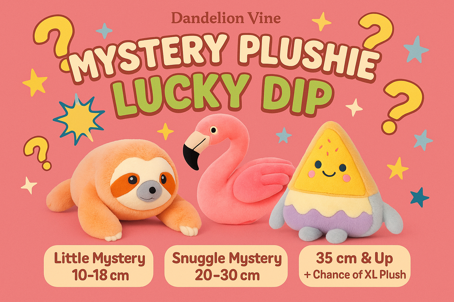 Colorful Mystery Plushie Lucky Dip design