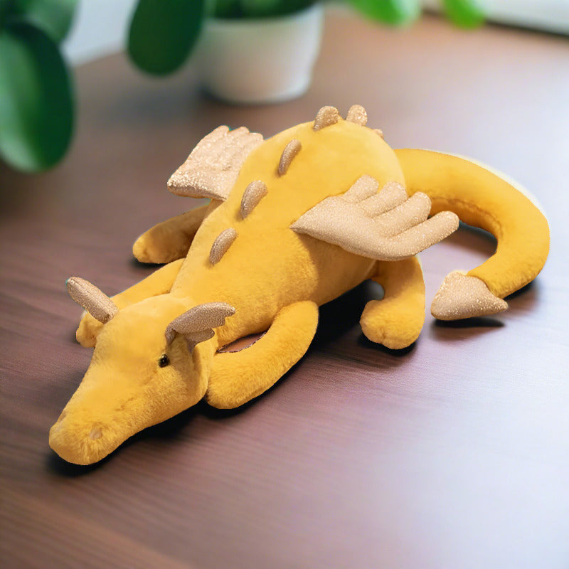 Fluff 'n Puff Dragon Plushie yellow color