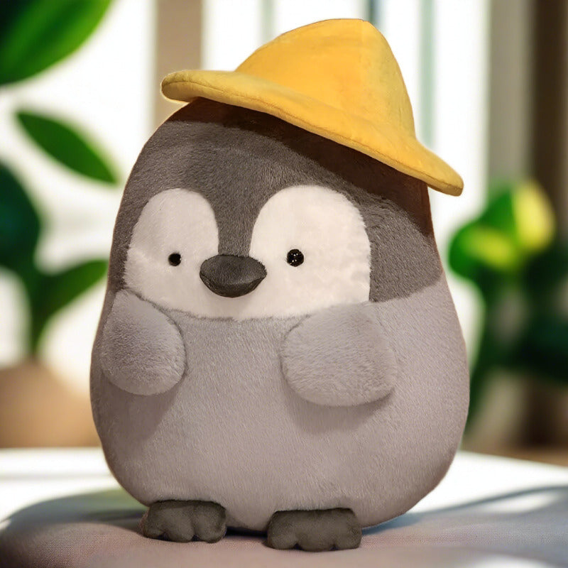 Squishable Kawaii Penguin plushie with yellow hat