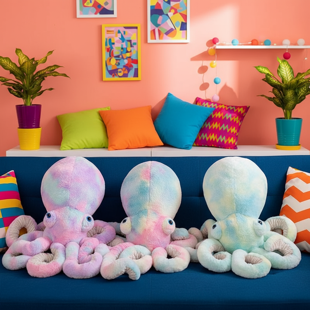 Rainbow Octopus All Variants - Vibrant BG