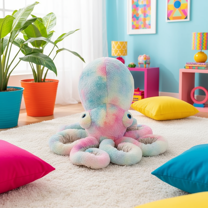 Rainbow Octopus Pastel - Vibrant BG