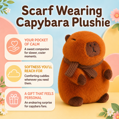 Benefits of the soft and comforting Scarf Wearing Capybara Plushie