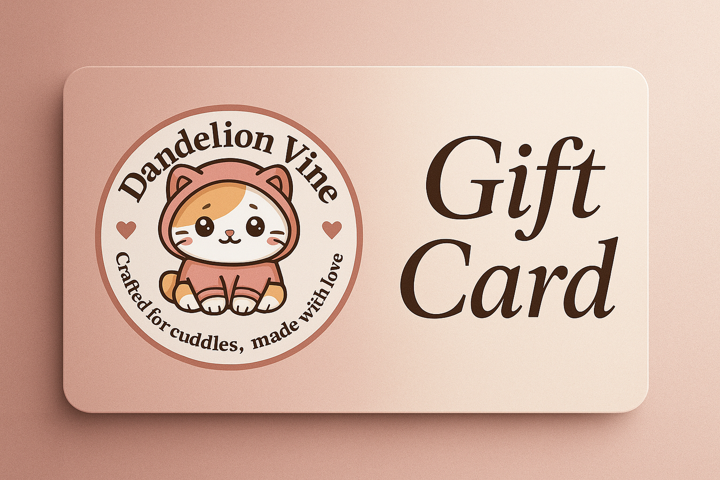 Sophisticated horizontal gift card