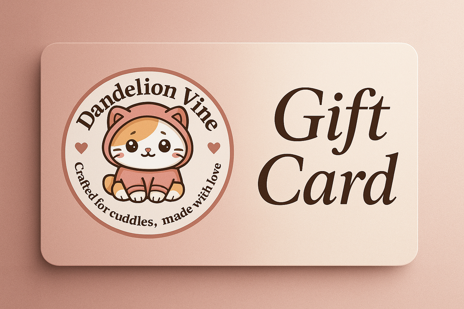 Sophisticated horizontal gift card