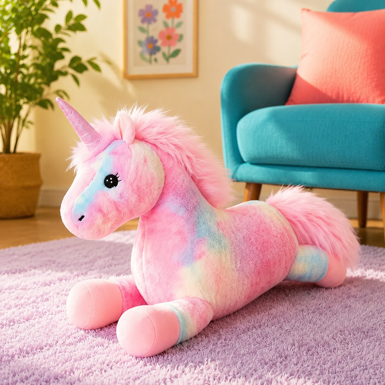 Starblush Pastel color variant of the giant unicorn plushie.